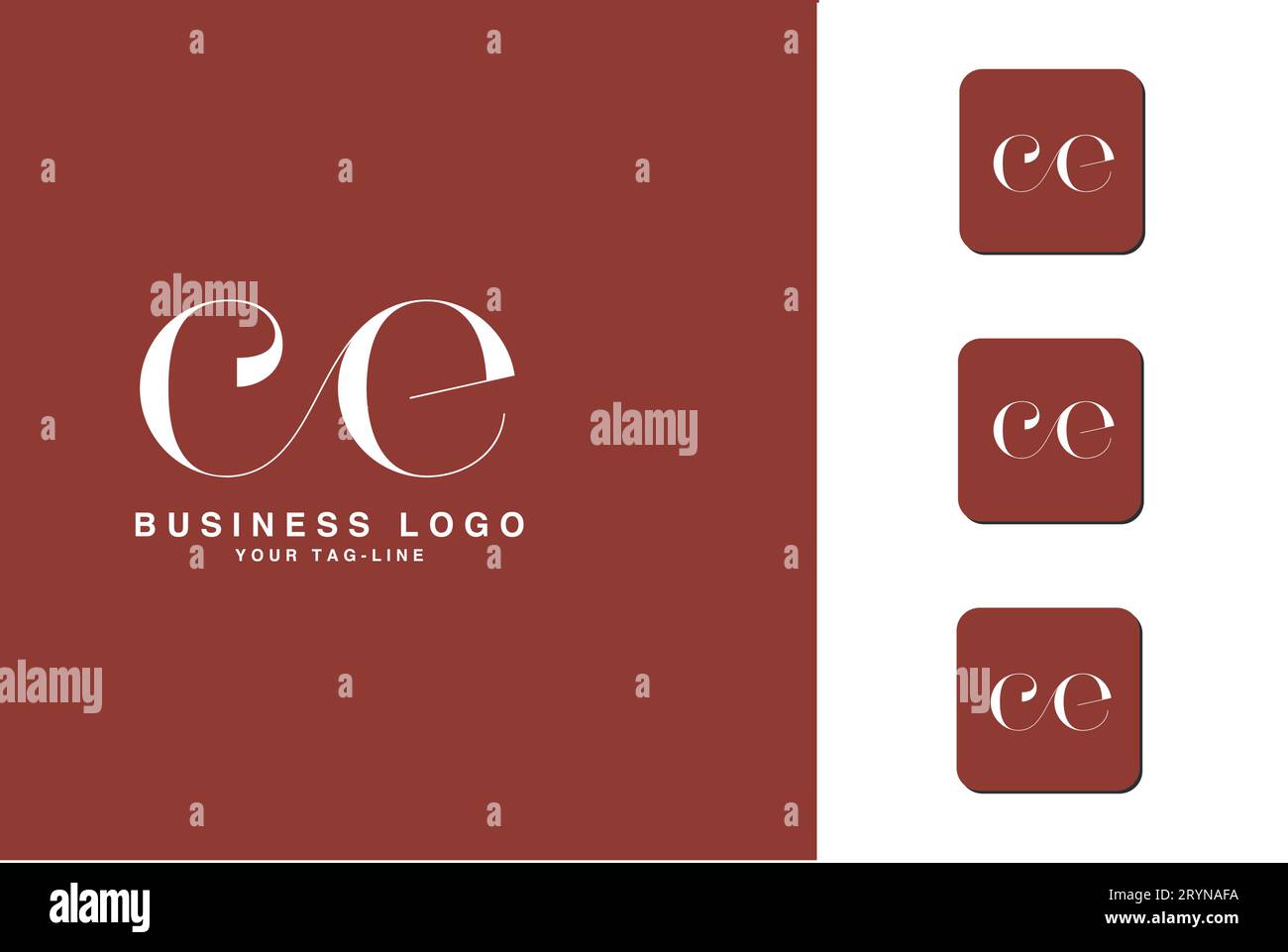 CE, EC, lettere astratte monogramma del logo Illustrazione Vettoriale