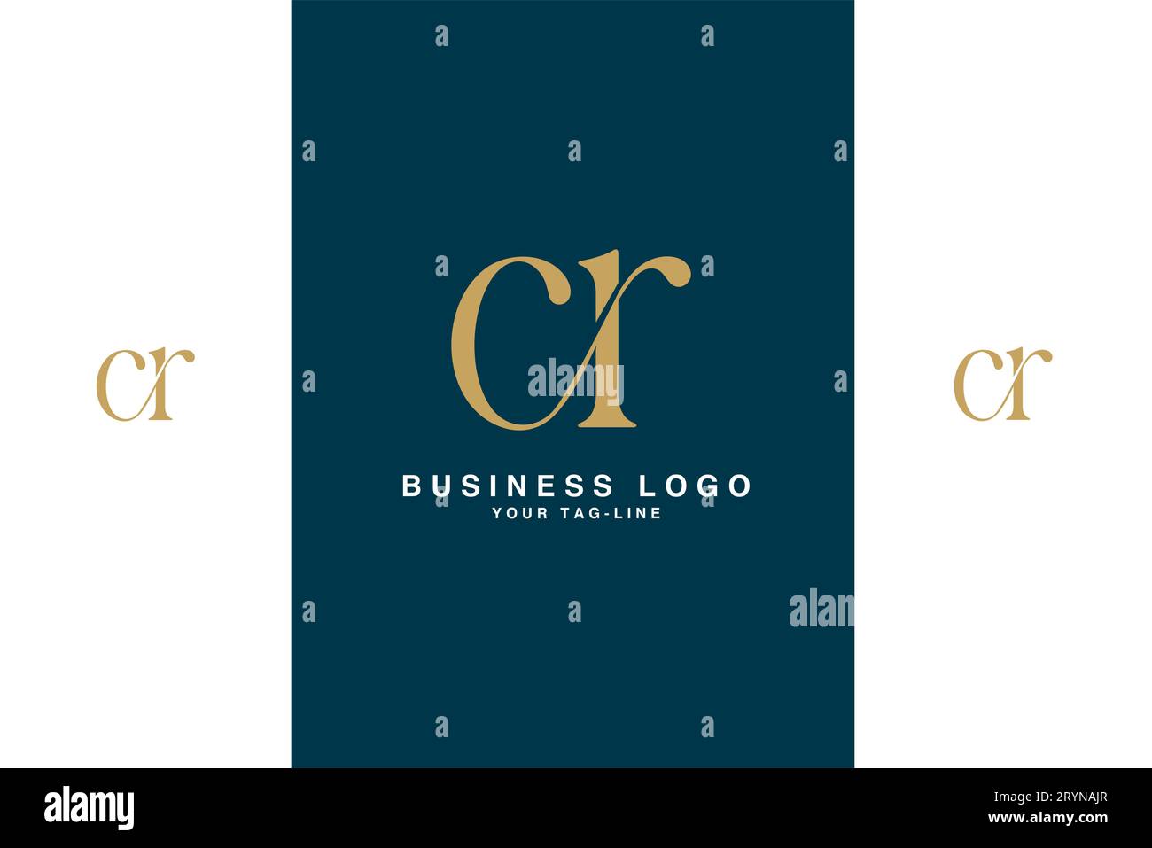 CR, RC, Abstract Letters Logo Monogram Illustrazione Vettoriale