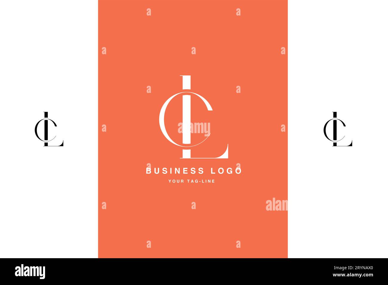 CL, LC, Abstract Letters Logo Monogram Illustrazione Vettoriale