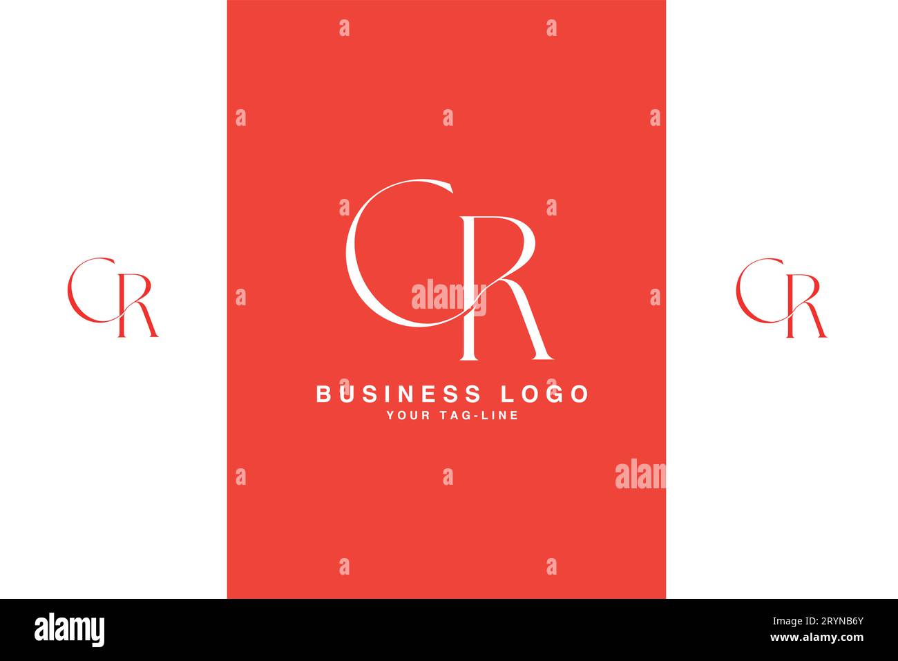CR, RC, Abstract Letters Logo Monogram Illustrazione Vettoriale