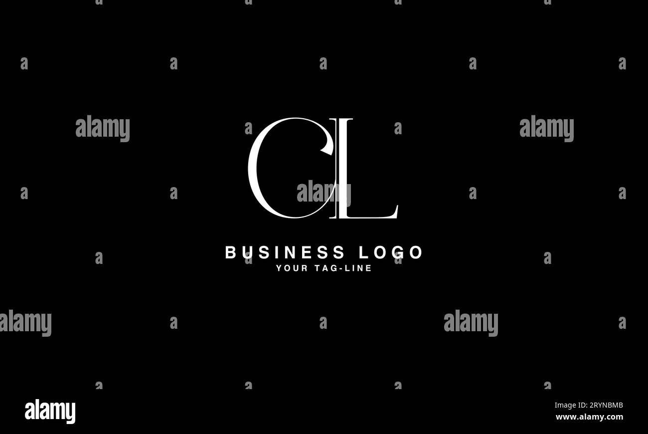 CL, LC, Abstract Letters Logo Monogram Illustrazione Vettoriale