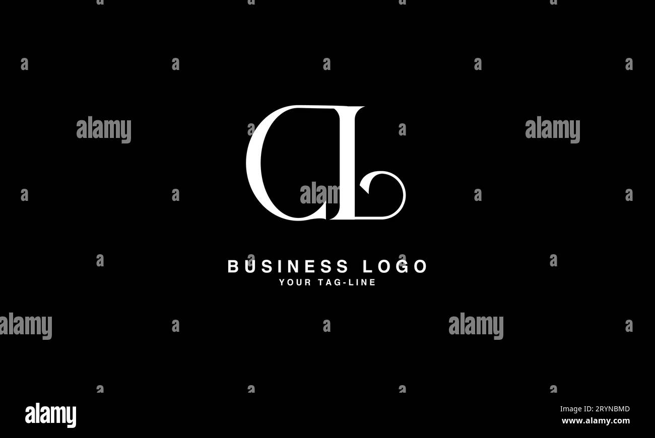 CL, LC, Abstract Letters Logo Monogram Illustrazione Vettoriale