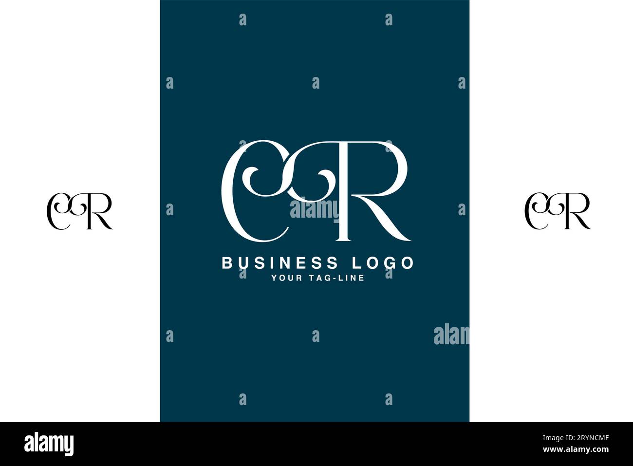 CR, RC, Abstract Letters Logo Monogram Illustrazione Vettoriale