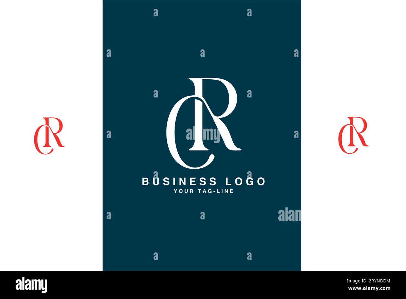 CR, RC, Abstract Letters Logo Monogram Illustrazione Vettoriale