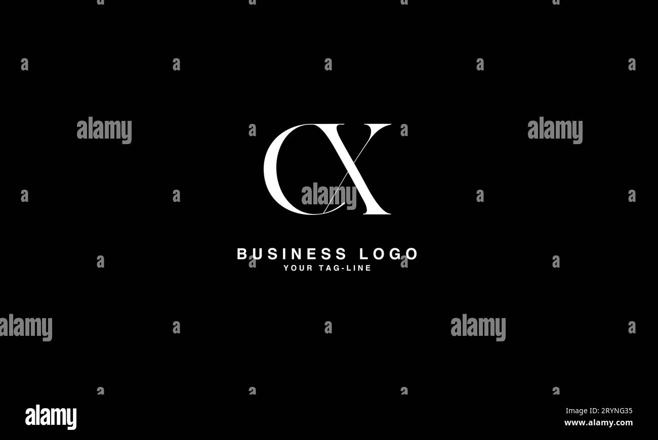 CX, XC, monogramma con logo Abstract Letters Illustrazione Vettoriale