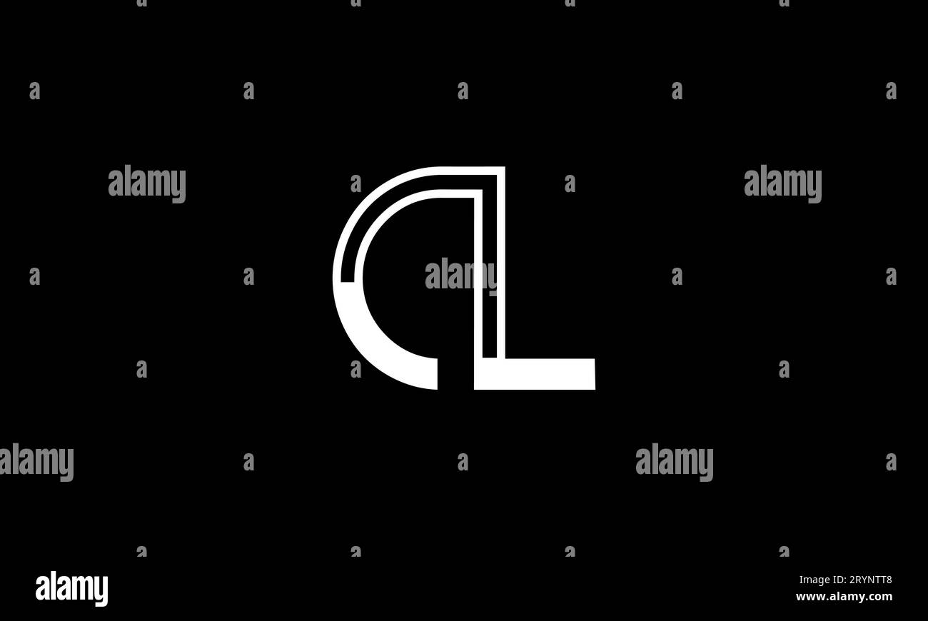 CL, LC, Abstract Letters Logo Monogram Illustrazione Vettoriale
