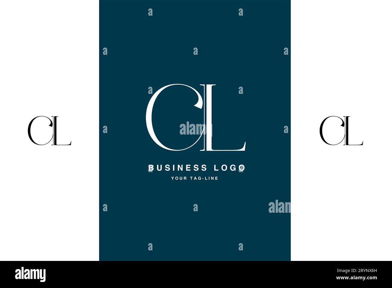 CL, LC, Abstract Letters Logo Monogram Illustrazione Vettoriale