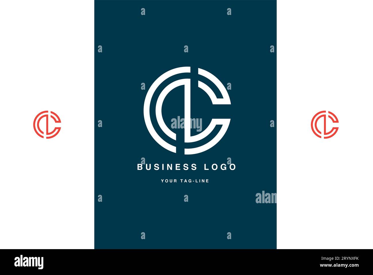 CL, LC, Abstract Letters Logo Monogram Illustrazione Vettoriale
