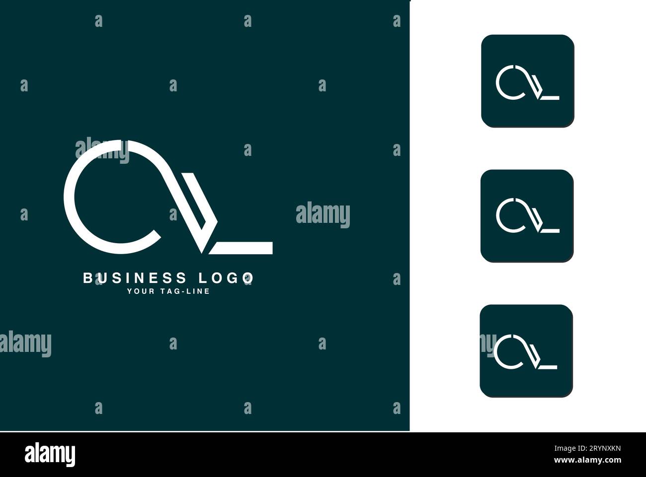 CL, LC, Abstract Letters Logo Monogram Illustrazione Vettoriale