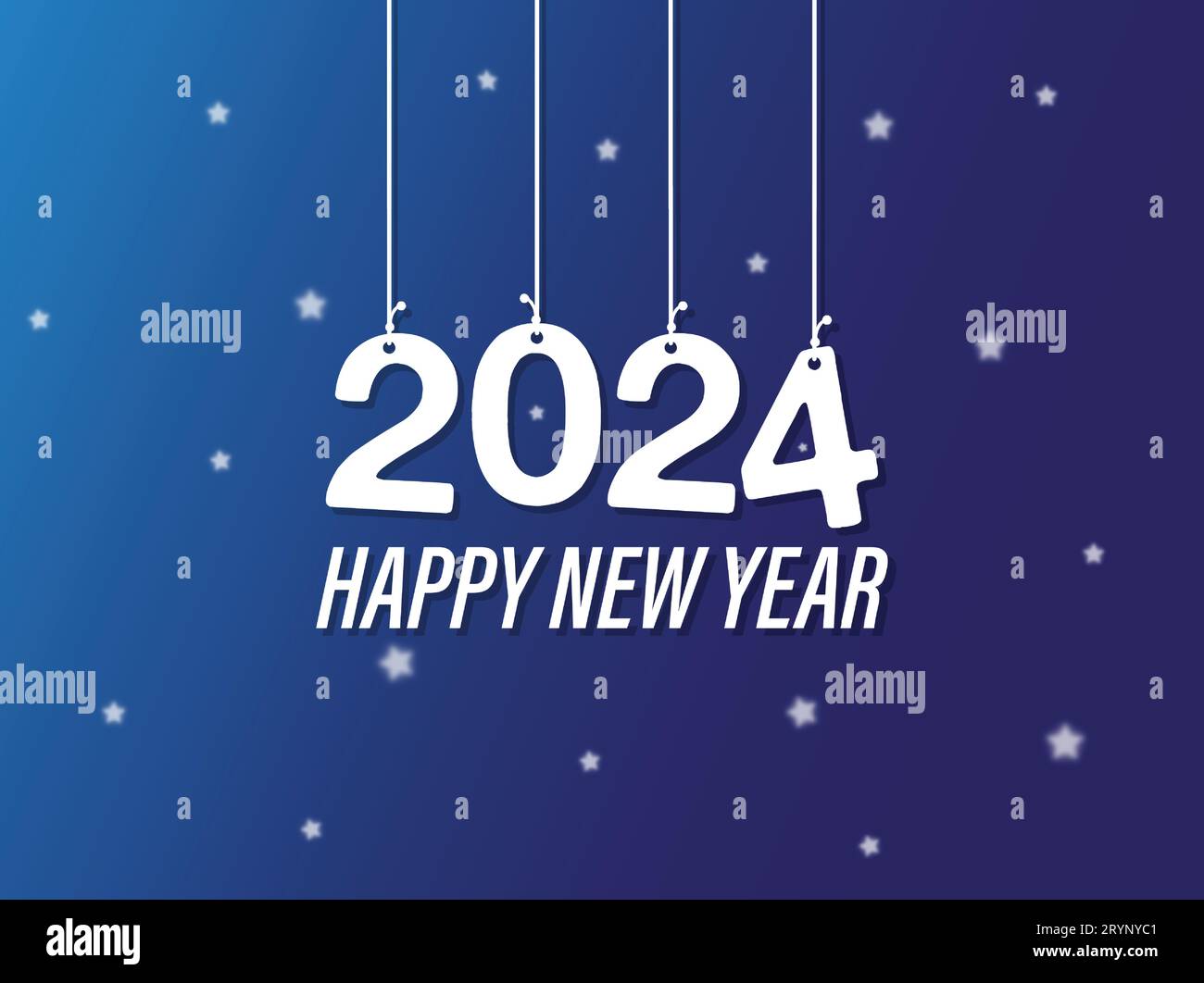 Felice anno nuovo 2024 festeggiamenti sfondo colorato Vector Illustrazione Vettoriale