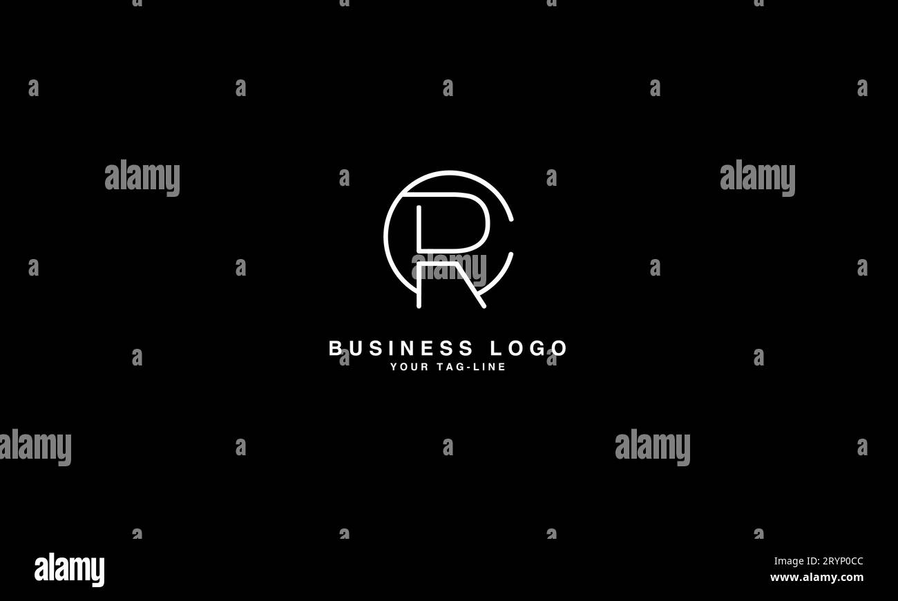 CR, RC, Abstract Letters Logo Monogram Illustrazione Vettoriale
