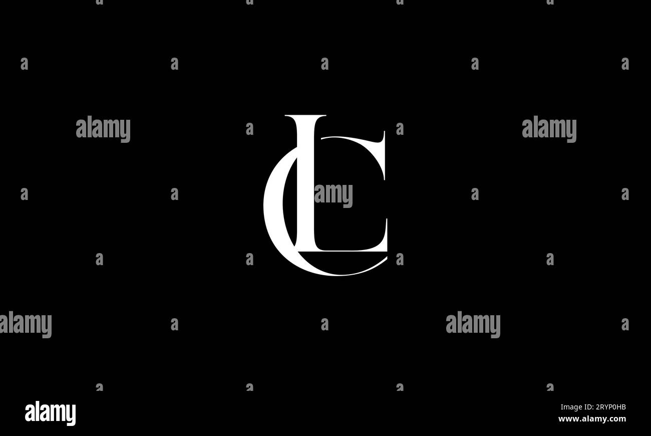 CL, LC, Abstract Letters Logo Monogram Illustrazione Vettoriale