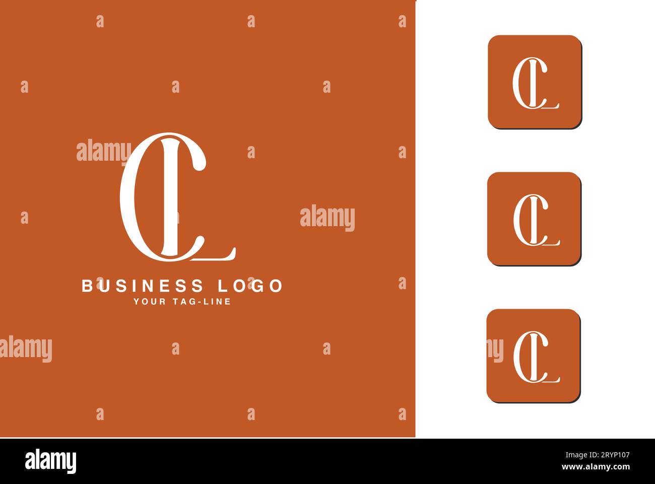 CL, LC, Abstract Letters Logo Monogram Illustrazione Vettoriale