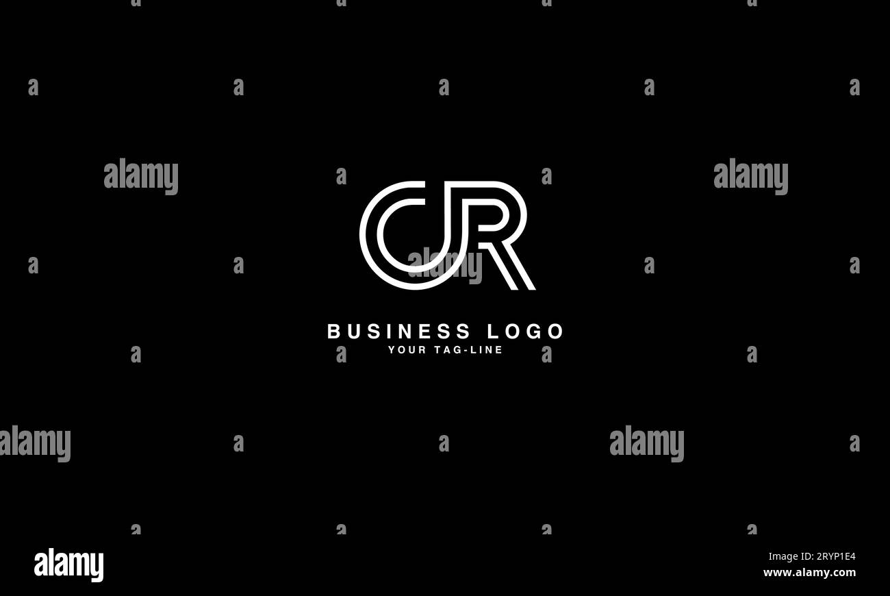 CR, RC, Abstract Letters Logo Monogram Illustrazione Vettoriale