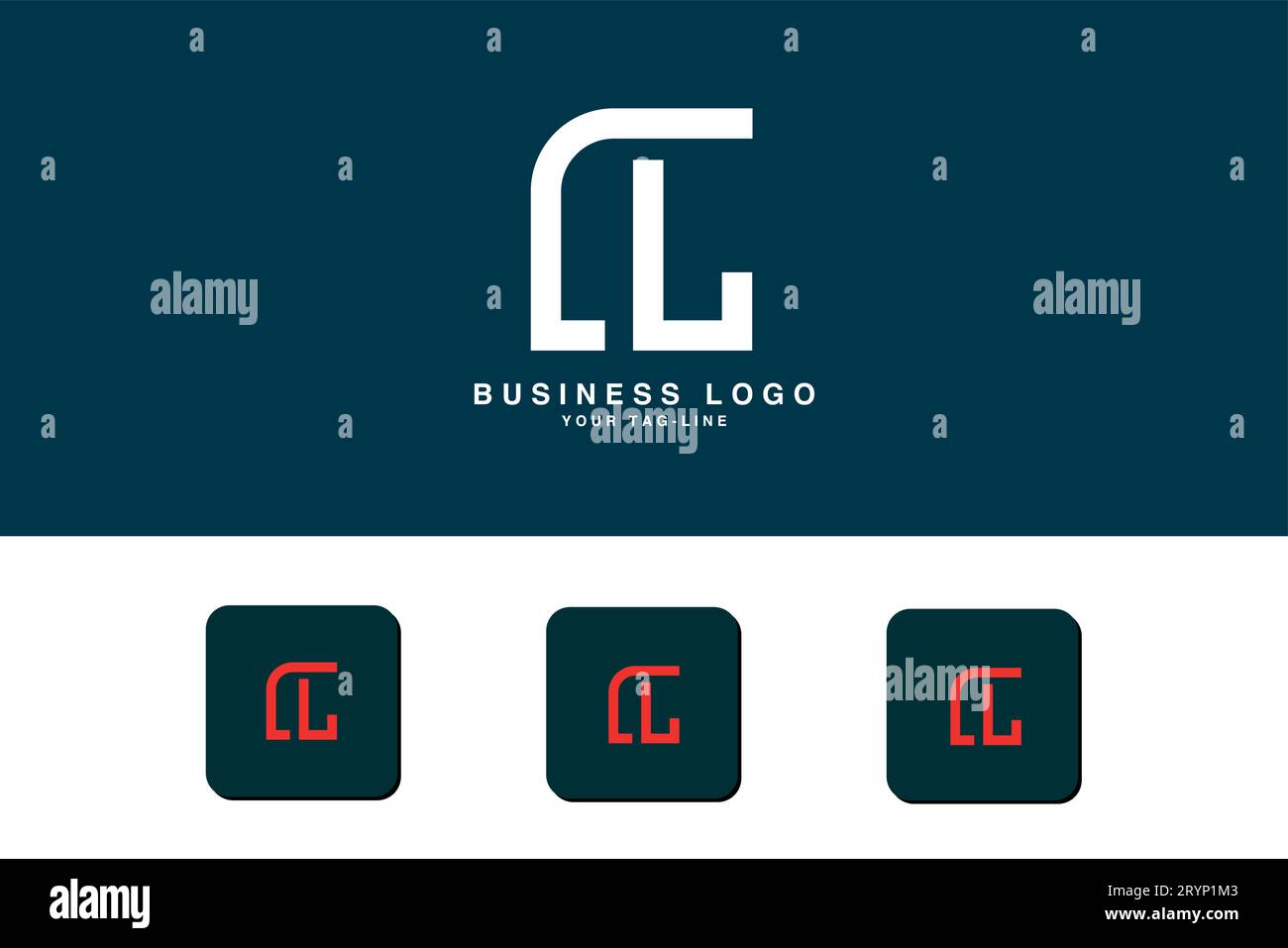 CL, LC, Abstract Letters Logo Monogram Illustrazione Vettoriale