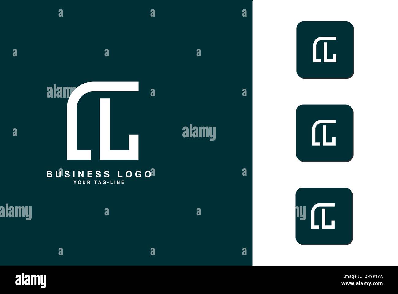 CL, LC, Abstract Letters Logo Monogram Illustrazione Vettoriale