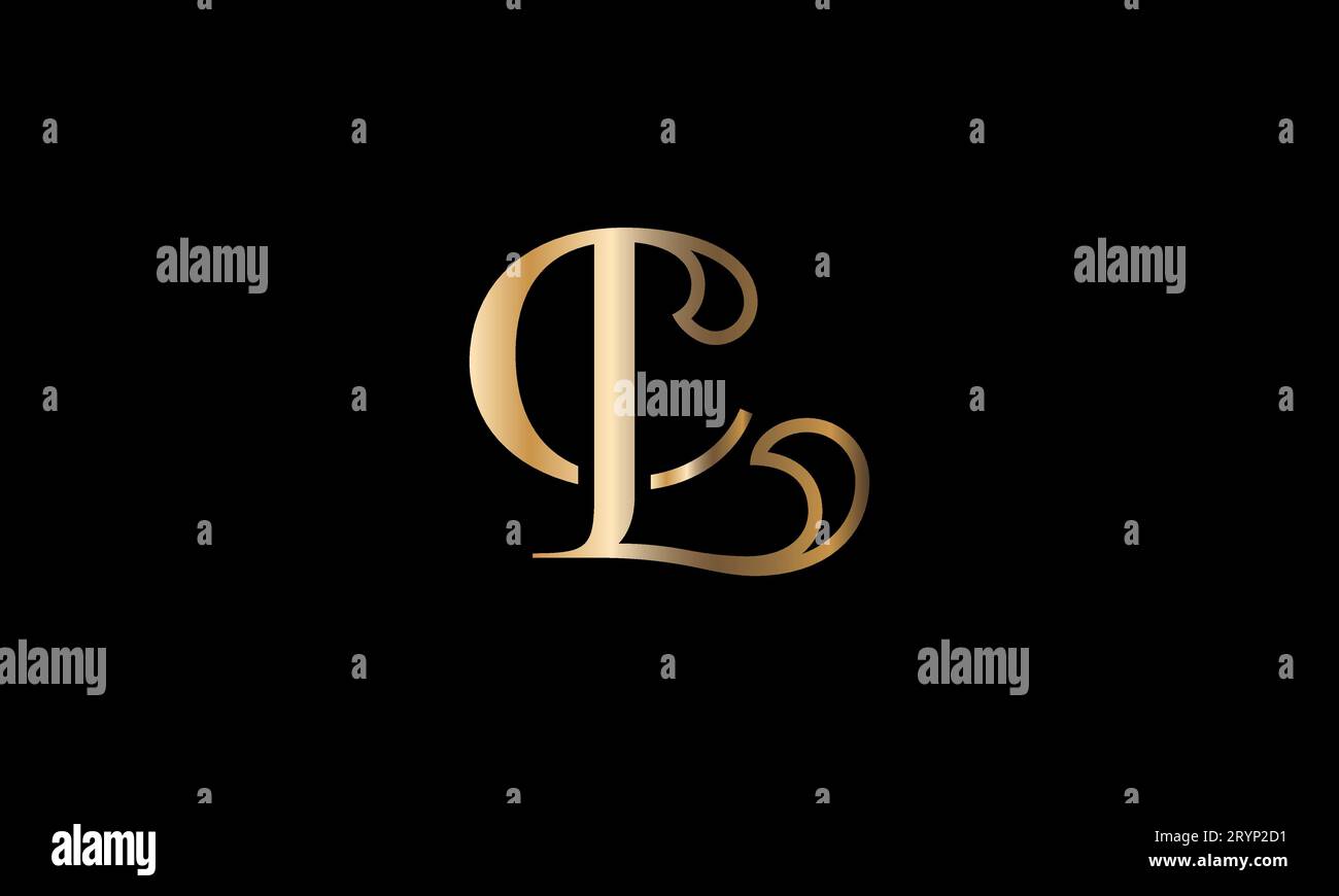 CL, LC, Abstract Letters Logo Monogram Illustrazione Vettoriale