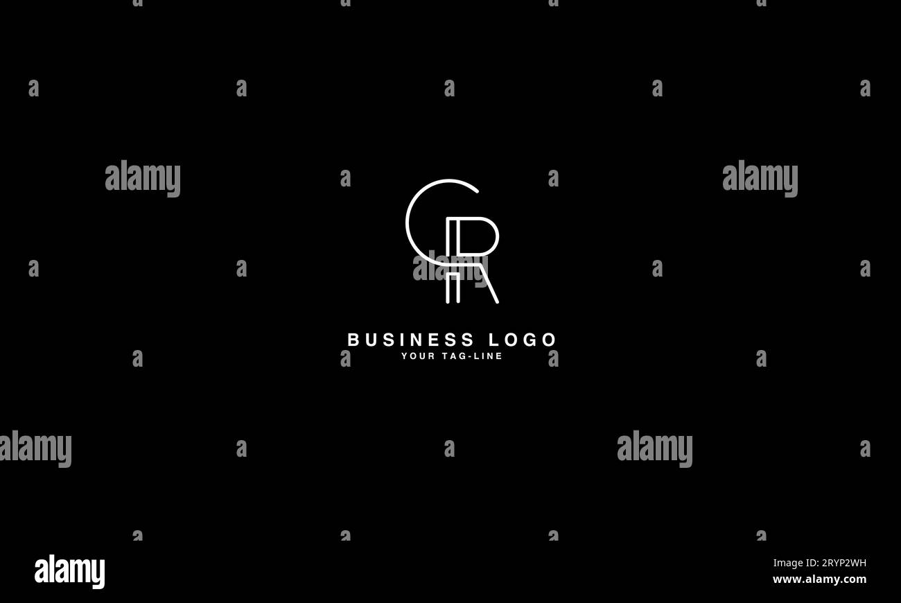 CR, RC, Abstract Letters Logo Monogram Illustrazione Vettoriale