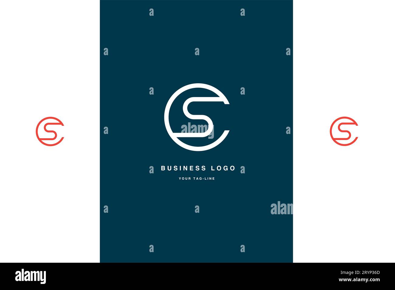 CS, SC, Abstract Letters Logo Monogram Illustrazione Vettoriale