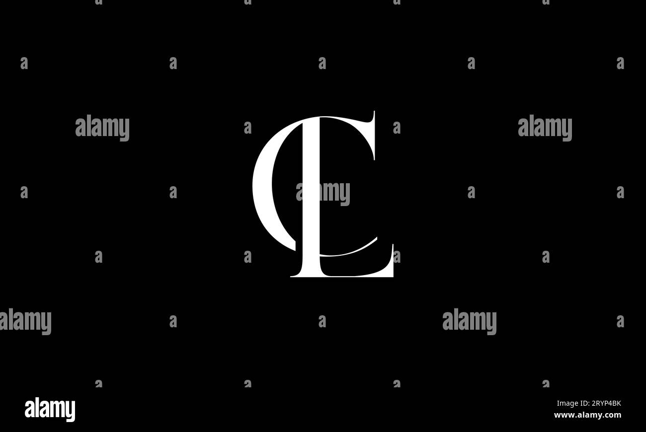 CL, LC, Abstract Letters Logo Monogram Illustrazione Vettoriale