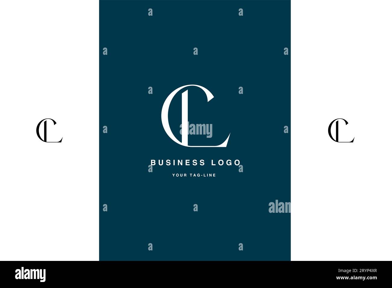 CL, LC, Abstract Letters Logo Monogram Illustrazione Vettoriale