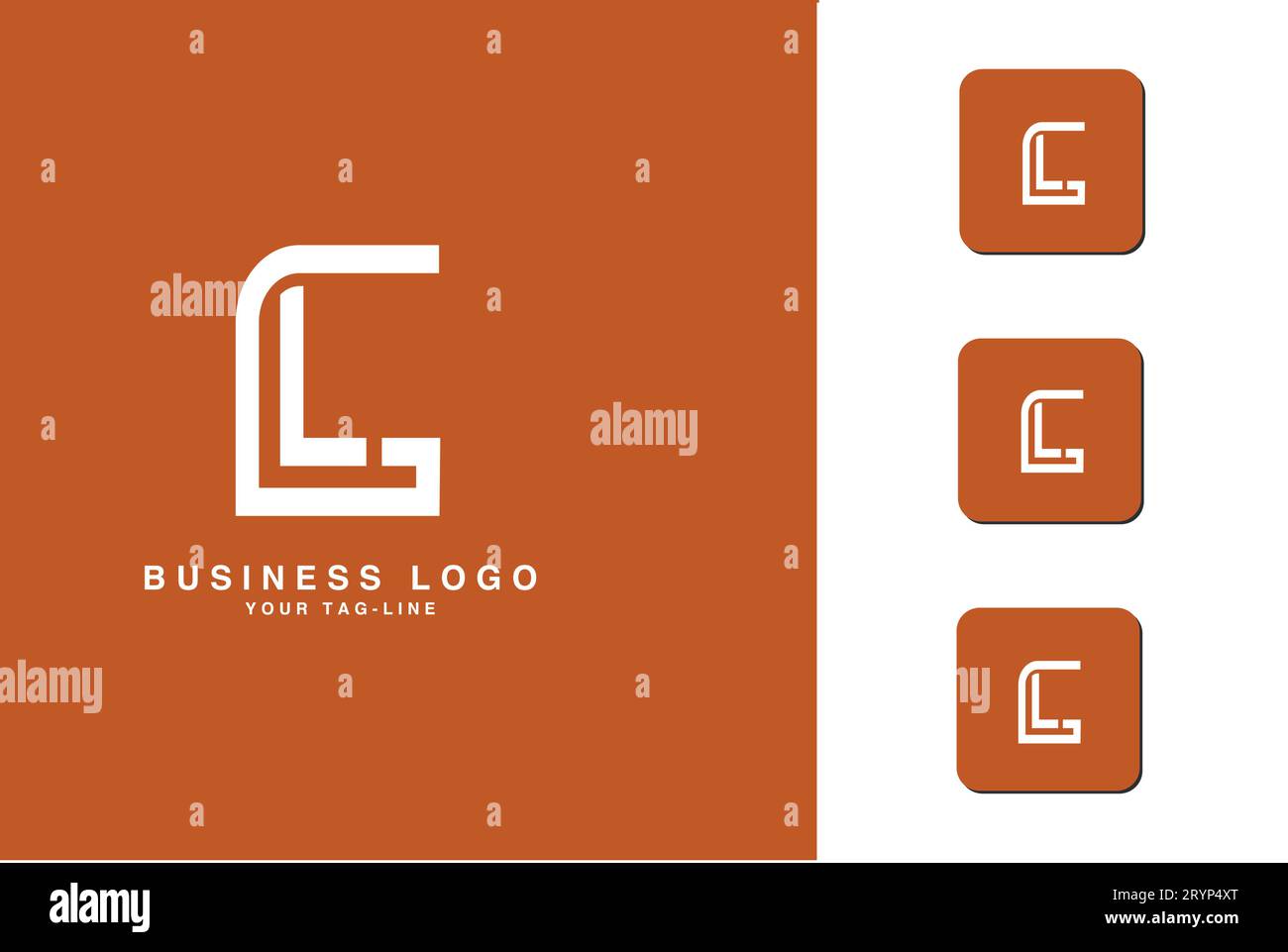 CL, LC, Abstract Letters Logo Monogram Illustrazione Vettoriale