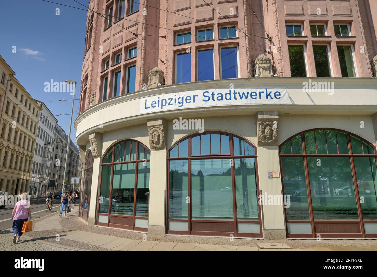 Stadtwerke Leipzig Kunden-Service-Center, Pfaffendorfer Straße, Lipsia, Sachsen, Deutschland Foto Stock