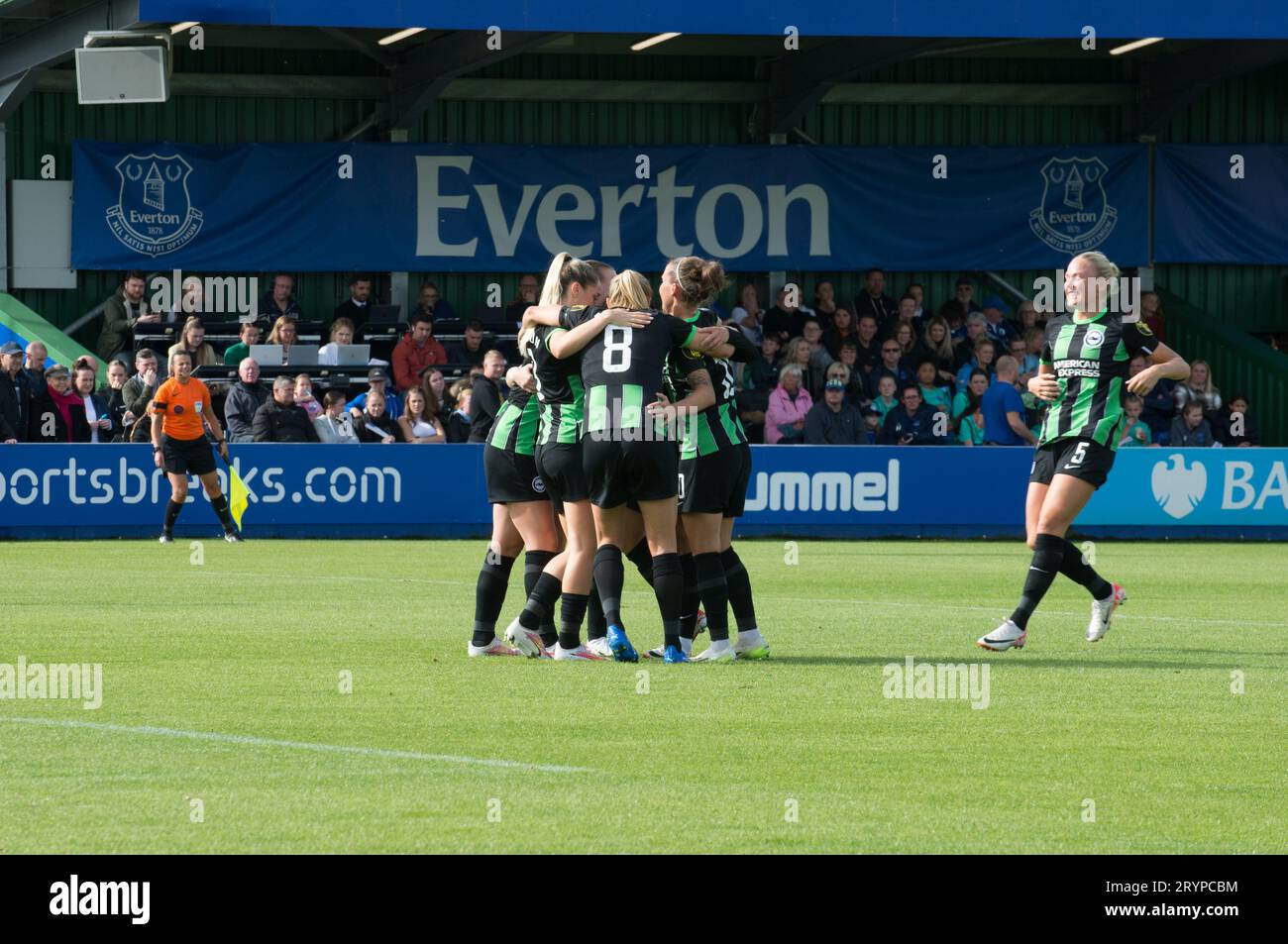 WSL Everton V Brighton & Hove Albion, una partita casalinga dell'Everton. Una vittoria per Brighton 2-1. Walton Park Stadium (Terry Scott/SPP) credito: SPP Sport Press Photo. /Alamy Live News Foto Stock