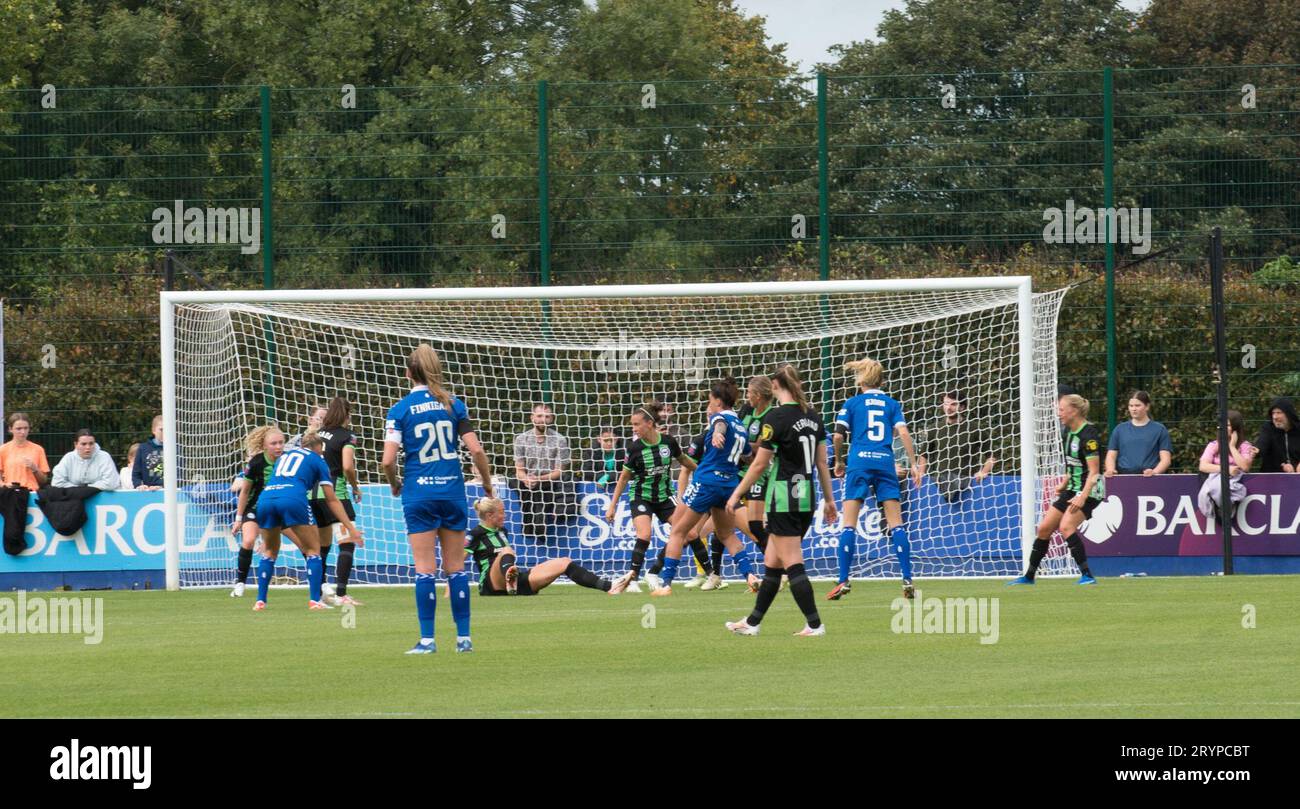 WSL Everton V Brighton & Hove Albion, una partita casalinga dell'Everton. Una vittoria per Brighton 2-1. Walton Park Stadium (Terry Scott/SPP) credito: SPP Sport Press Photo. /Alamy Live News Foto Stock