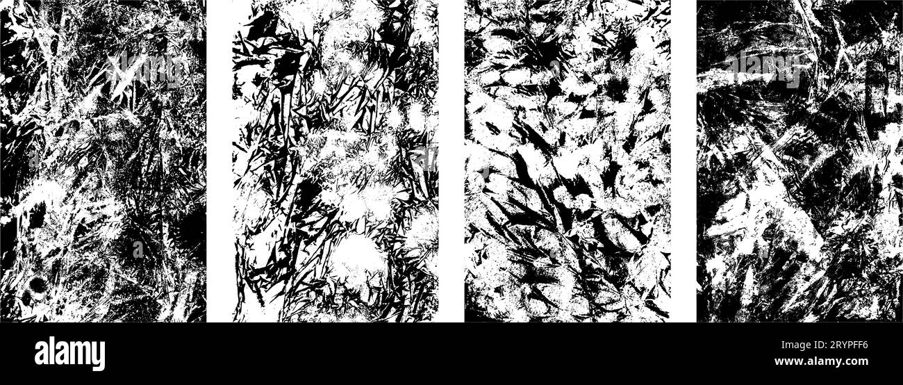 Sfondo rustico con elementi vintage bordi in rilievo, graffi e francobolli, per un effetto grunge sovrapposto. Illustrazione del vettore piatto Illustrazione Vettoriale