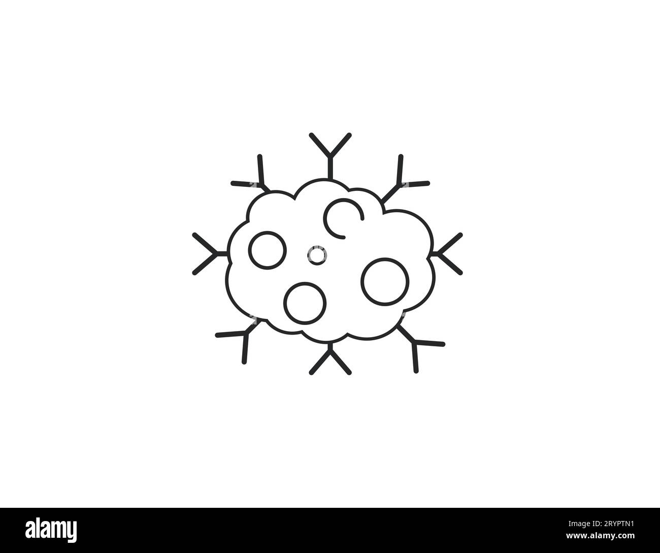 Tumore, icona della malattia del cancro. Illustrazione vettoriale. Illustrazione Vettoriale