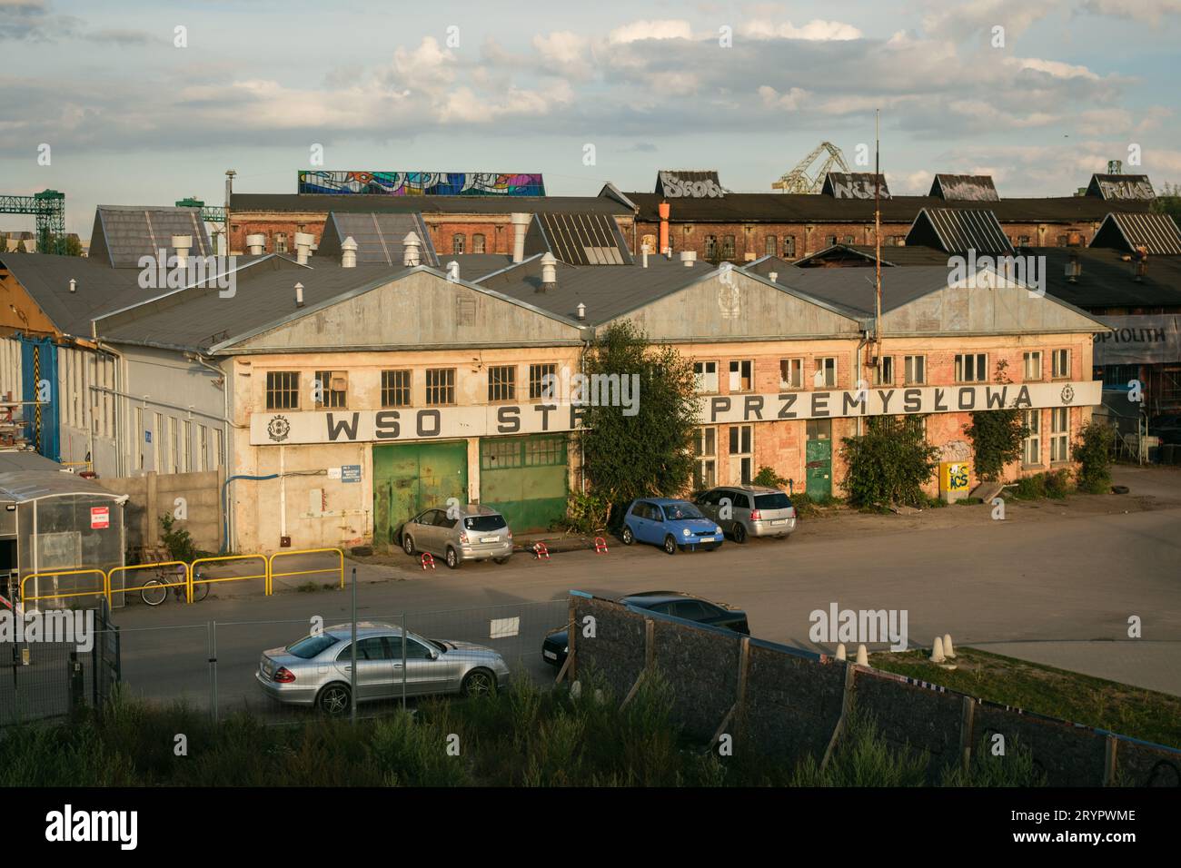 Scena al cantiere di Danzica, in Polonia Foto Stock