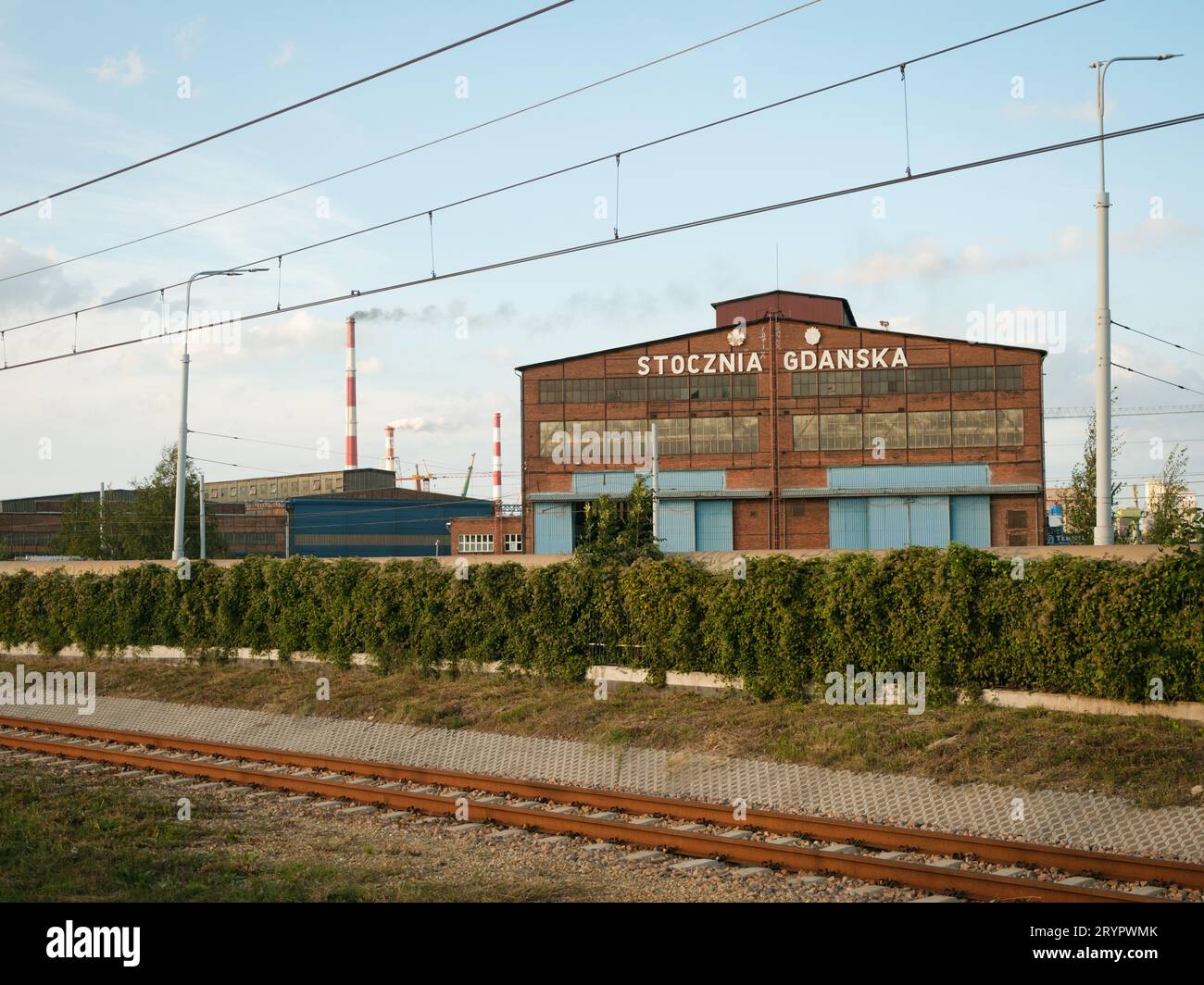 Scena al cantiere di Danzica, in Polonia Foto Stock