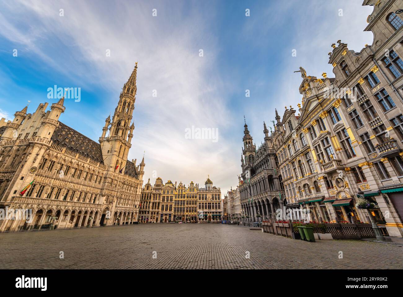 Bruxelles Belgio, skyline della città a Grand Place Square Foto Stock