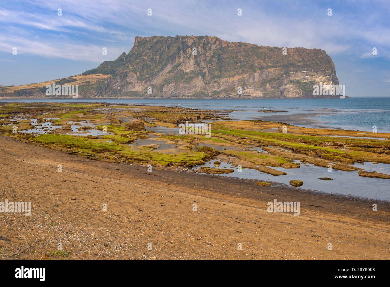 Jeju Island Corea del Sud, paesaggio naturale a Seongsan Ilchulbong Foto Stock