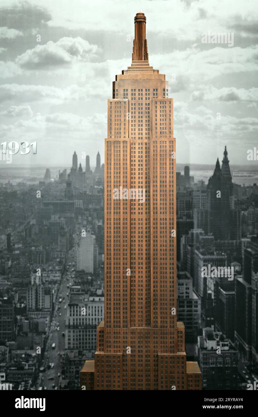 L'Empire State Building, Midtown Manhattan, New York, USA Foto Stock