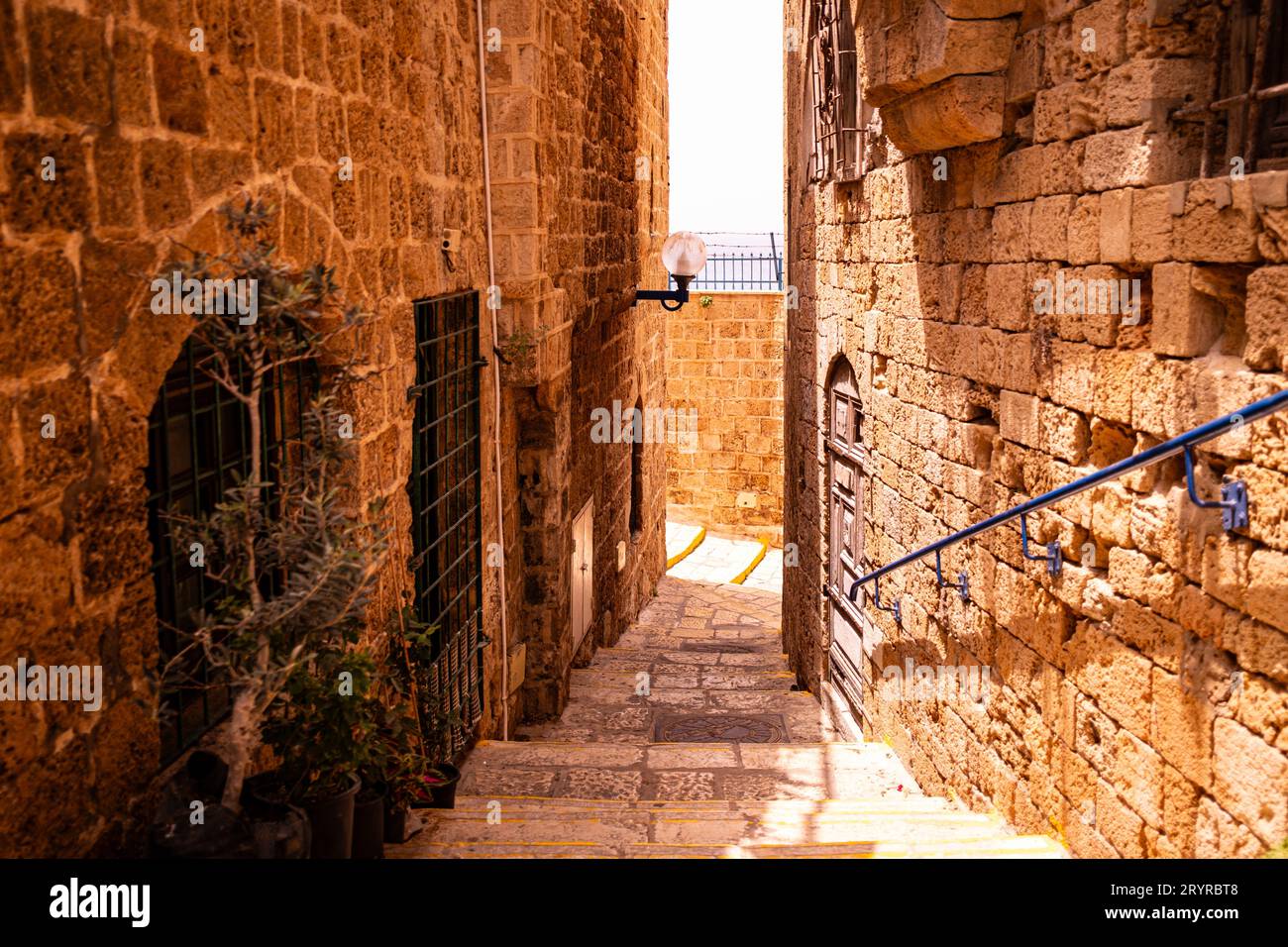 Un vicolo nella città vecchia di Jaffa in Israele Foto Stock