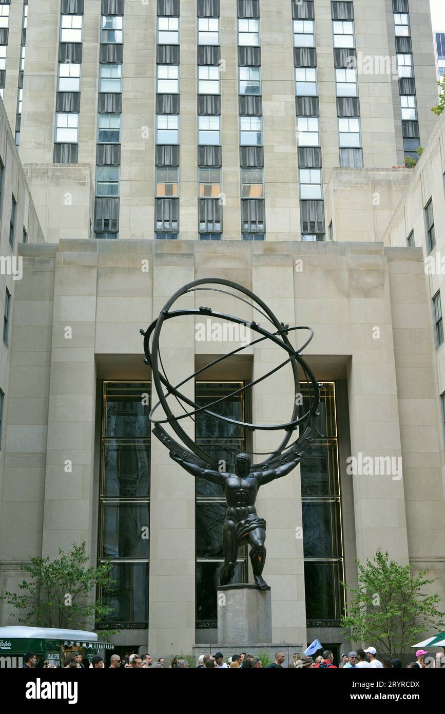 Rockefeller Center a Manhattan, New York, New York, USA Foto Stock