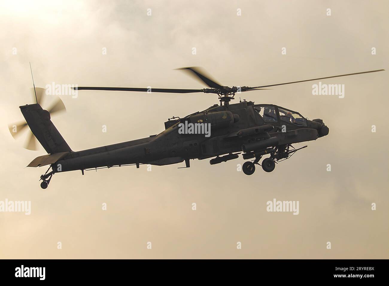 Hechtel-Eksel 09-11-2022 AH 64 Apache in volo al Sanicole International Airshow Foto Stock
