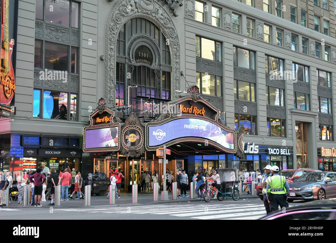 Hard Rock Cafe, Times Square, 42nd Street, New York City Foto Stock