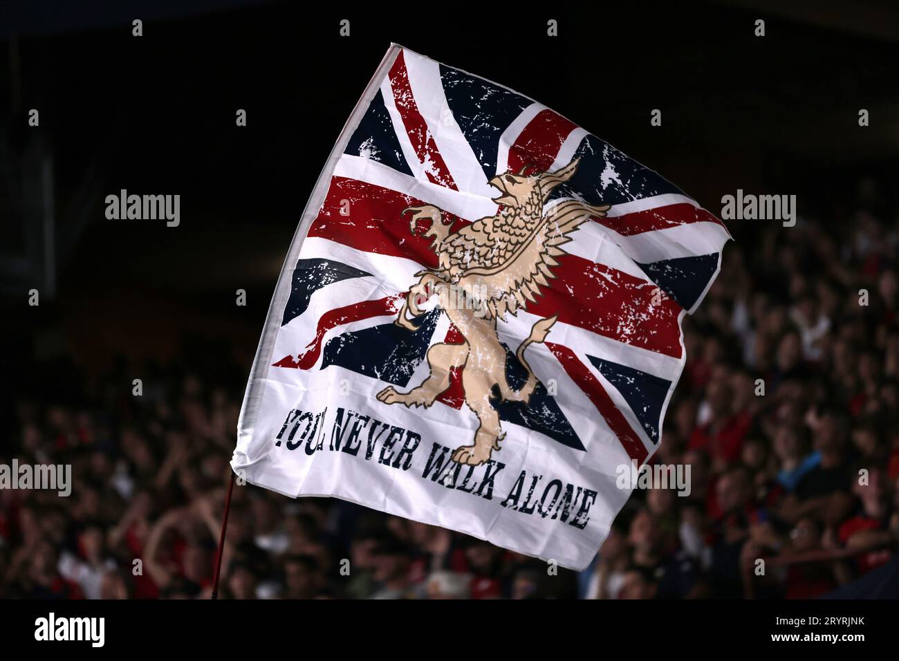 Genova, Italia, 28 settembre 2023. Tifosi del Genoa CFC durante la partita di serie A A a Luigi Ferraris, Genova. Il credito fotografico dovrebbe leggere: Jonathan Moscrop / Sportimage Foto Stock