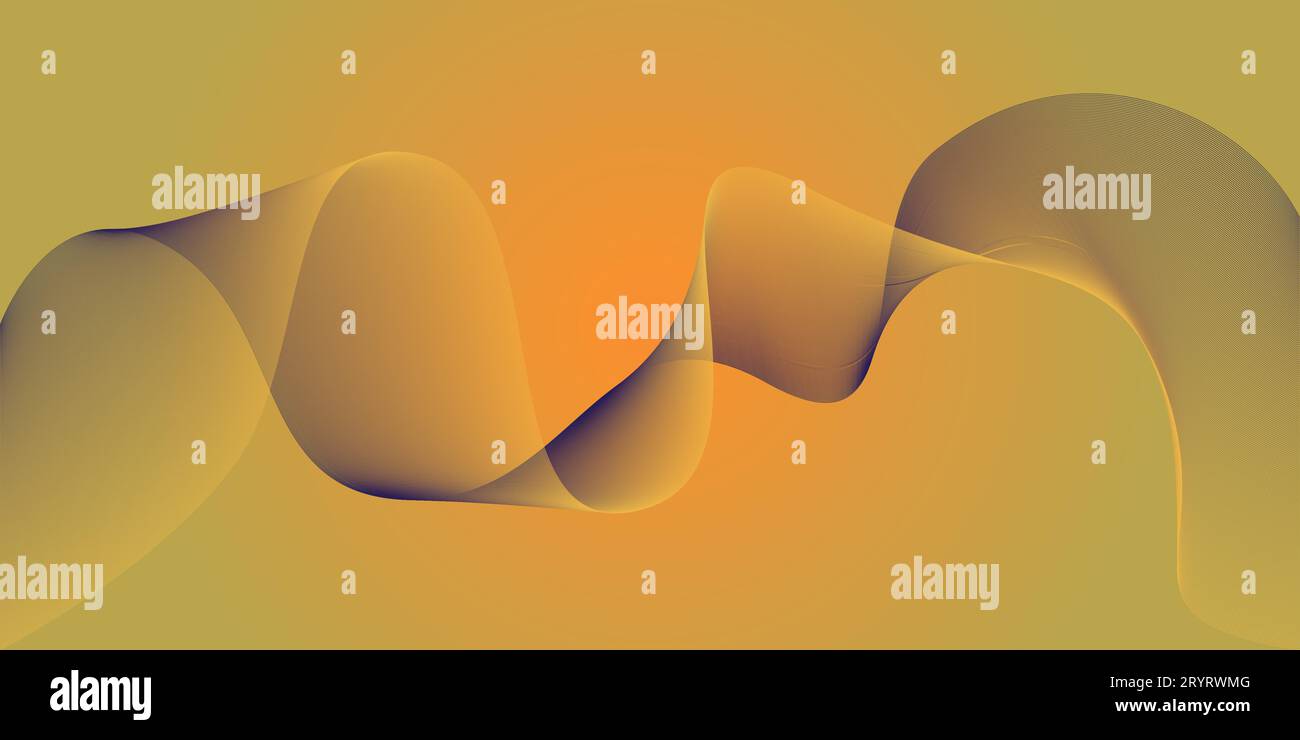 sfondo dell'onda gradiente astratta. sfondo, tema colore. sfondo muro. Pattern delle linee dell'onda a colori trasformato attraverso linee e forme morbide. Illustrazione Vettoriale