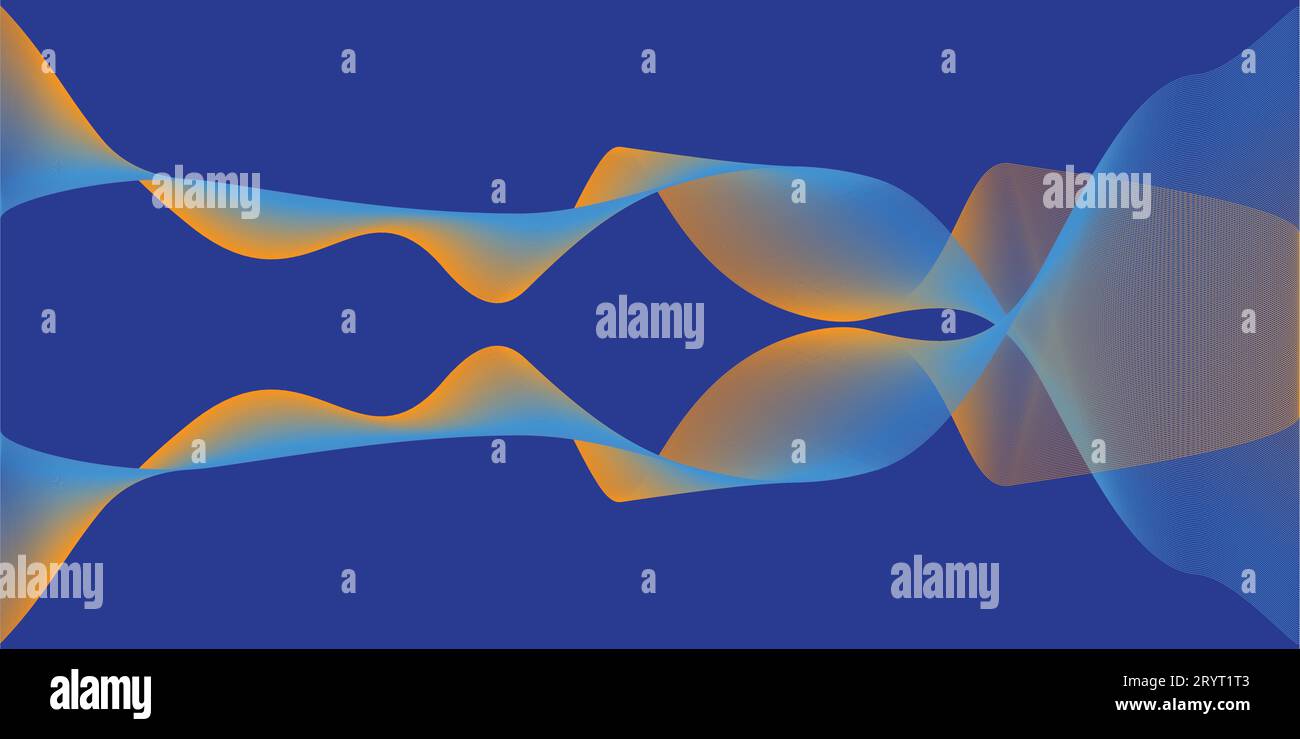 sfondo dell'onda gradiente astratta. sfondo, tema colore. sfondo muro. Pattern delle linee dell'onda a colori trasformato attraverso linee e forme morbide. Illustrazione Vettoriale