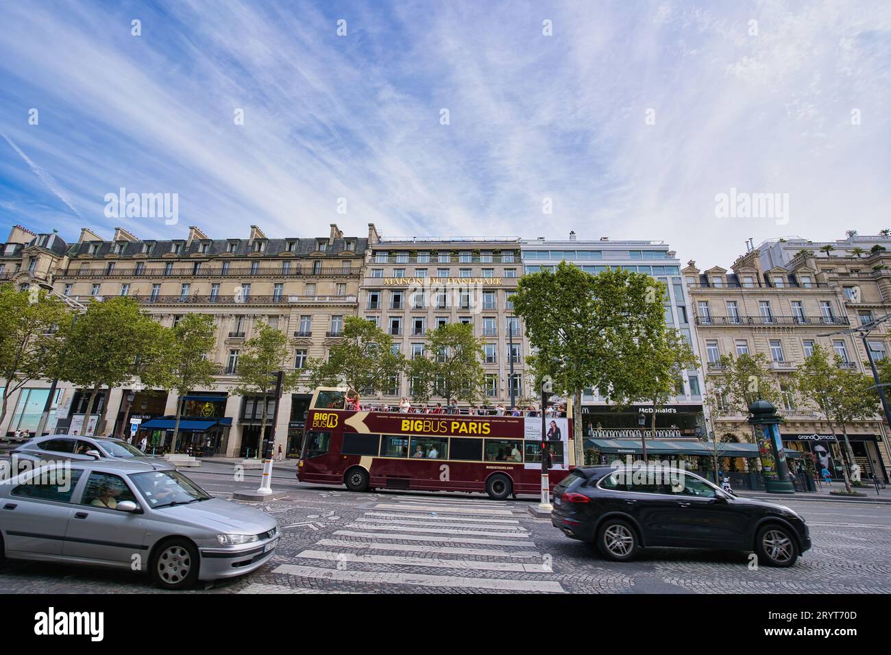 Francia, Parigi, 20.08.2023, Casa di Danimarca a Parigi, Francia, è un edificio che ospita uno spazio espositivo utilizzato per la presentazione della cultura danese Foto Stock