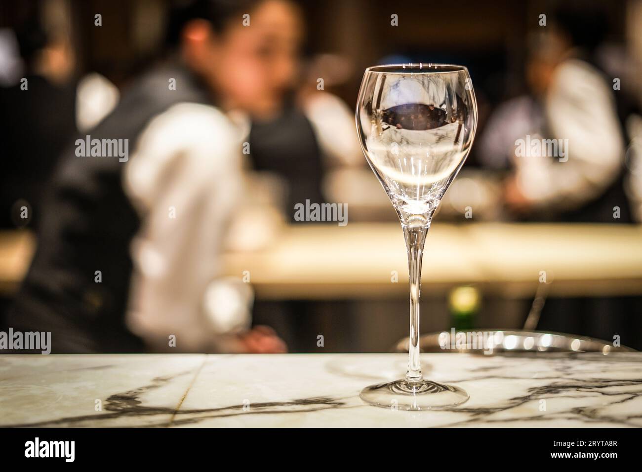 Elegante bicchiere di vino Foto Stock