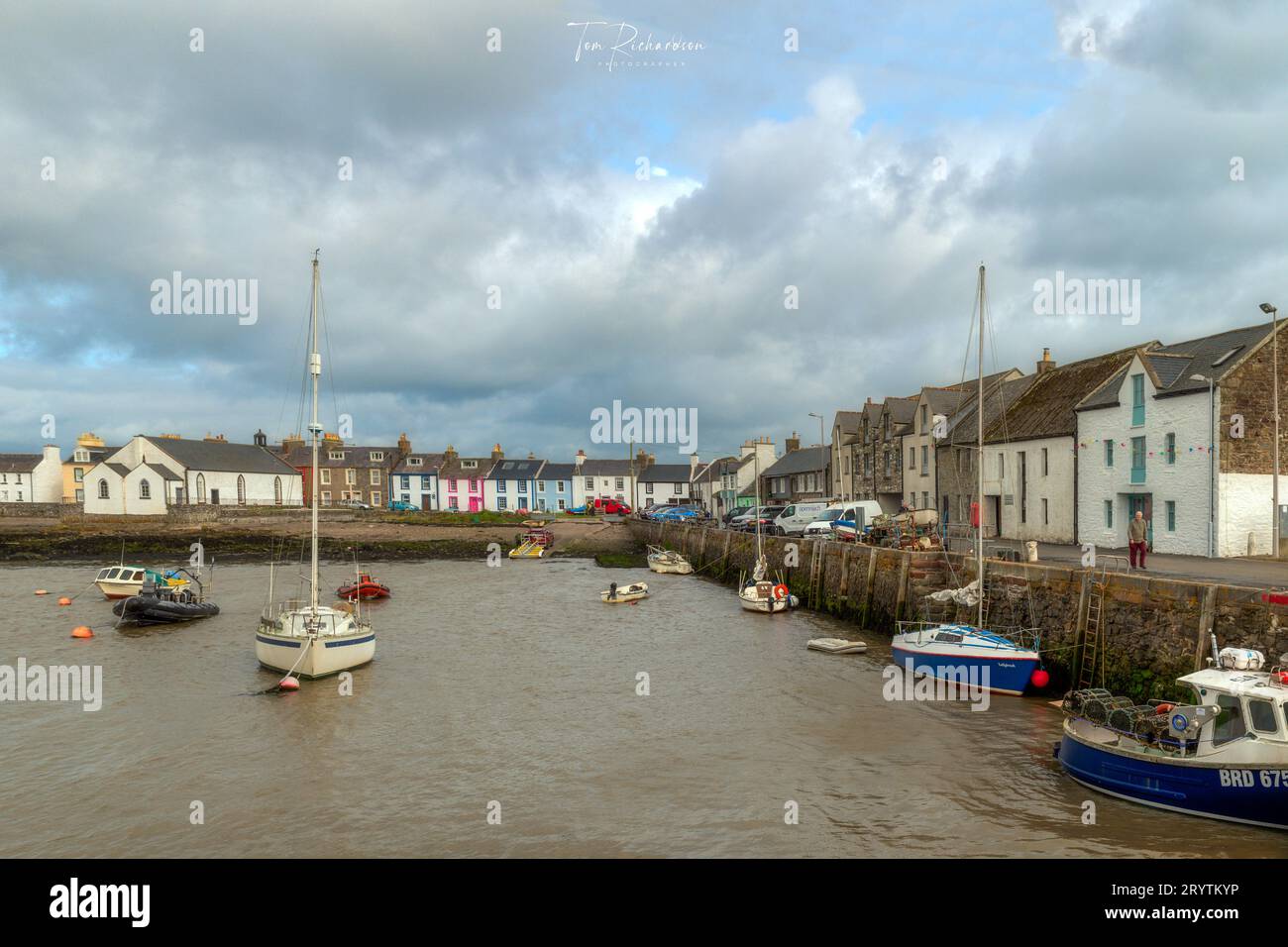 Il porto, l'isola di Whithorn, Dumfries e Galloway, Scozia Foto Stock