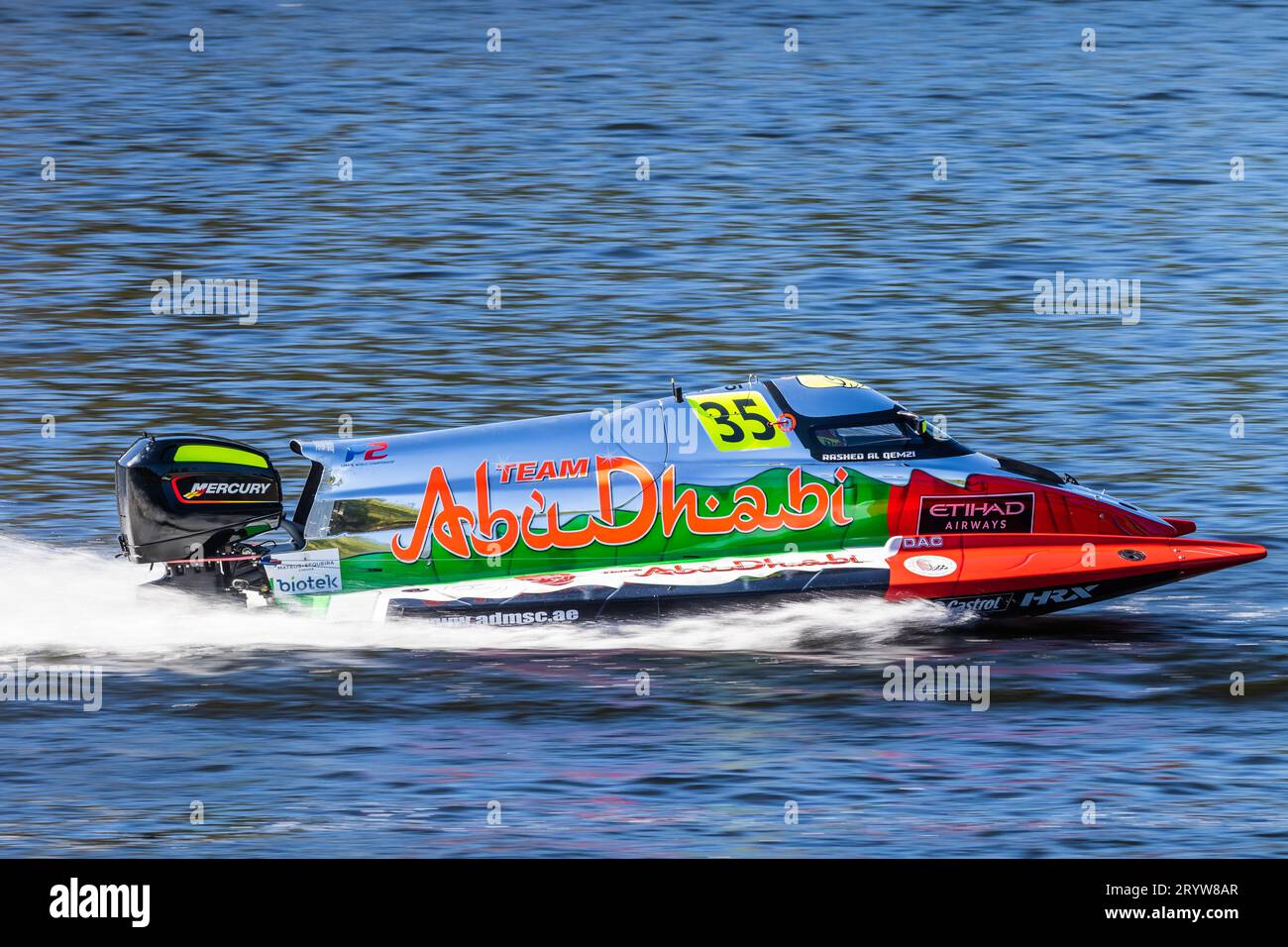 Regata a Vila Velha de Ródão, durante il Gran Premio di Portogallo II del Campionato Mondiale UIM F2 2023. Foto Stock