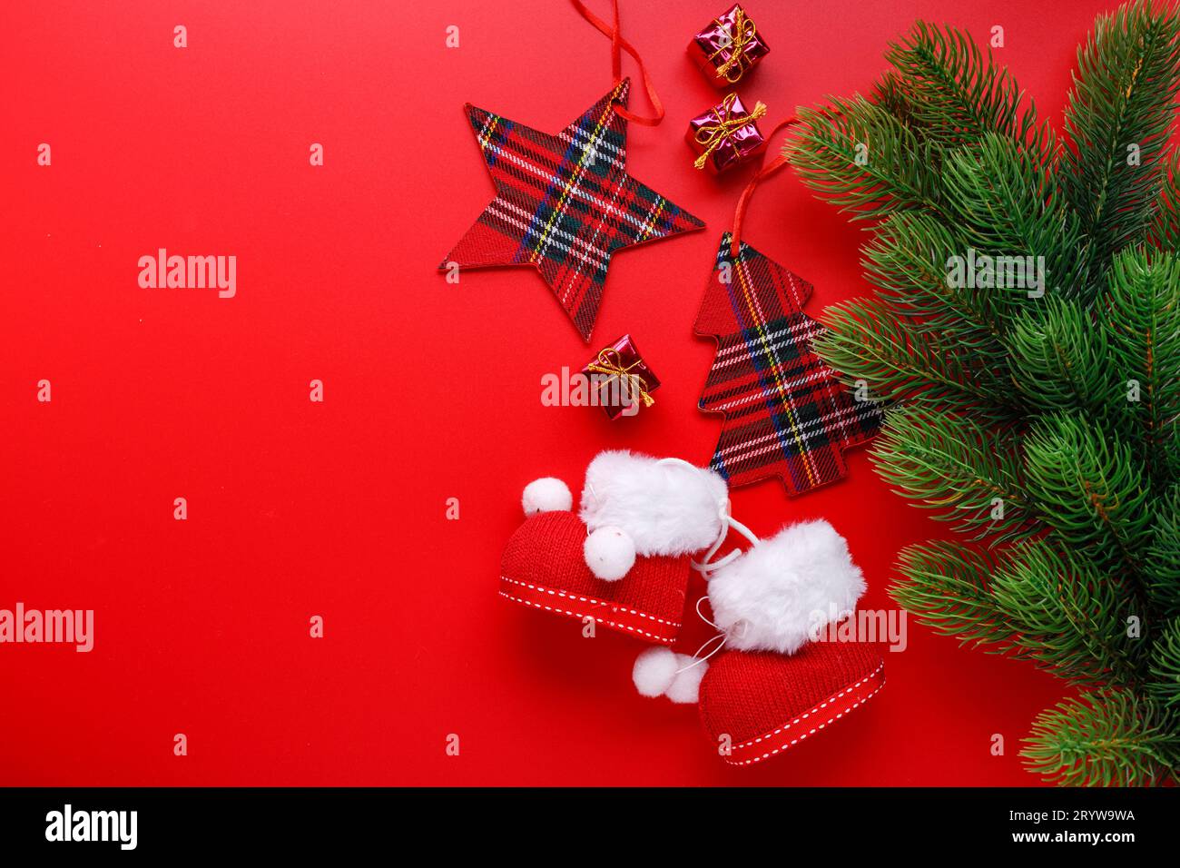 Decorazioni natalizie per le vacanze di Natale. Foto Stock