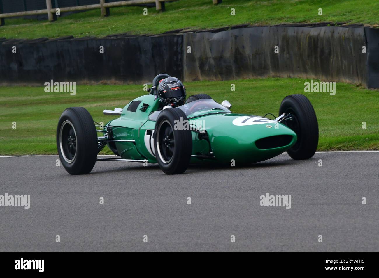 Stephan Joebstl, Lotus-Climax 24, Glover Trophy, una gara di 25 minuti per vetture Grand Prix con motore da 1½ litro, che ha gareggiato su piste nel Regno Unito e in Europa, Foto Stock