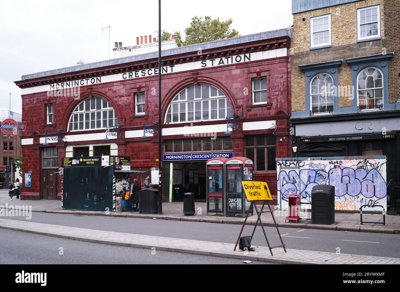 Stazione della metropolitana di Mornington Crescent, Londra Foto Stock